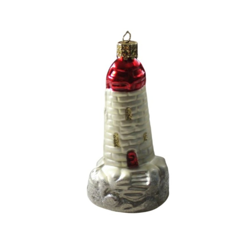 Christborn Lighthouse Ornament Christmas Tree Blown Glass Made In Germany 4"